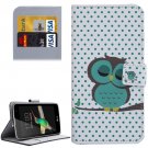 For LG K4 Dot and Owl Pattern Flip Leather Case with Holder & Card Slots