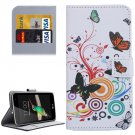 For LG K4 Butterfly Pattern Flip Leather Case with Holder & Card Slots