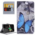 For LG K4 Butterfly Pattern Flip Leather Case with Holder & Card Slots