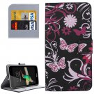 For LG K4 Butterfly Pattern Flip Leather Case with Holder & Card Slots