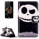 For LG  K8 Ghost Star Flip Leather Case with Holder, Card Slots & Wallet