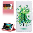 For LG  K10 Flower Tree Flip Leather Case with Holder, Card Slots & Wallet
