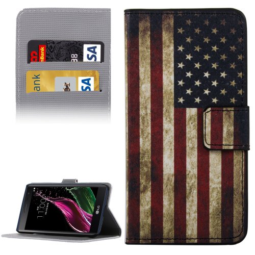 For LG  G5 USA Flag Pattern Flip Leather Case with Holder, Card Slots & Wallet