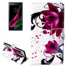 For LG  Class / Zero Rose Flowers Flip Leather Case with Holder & Card Slots
