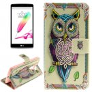 For LG G4 Stylus Owl 2 Side Leather Case with Holder, Card Slots & Wallet
