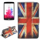 For LG G3 Stylus UK Flag Pattern Leather Case with Holder, Card Slots & Wallet