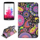 For LG G3 Stylus Flowers Pattern Leather Case with Holder, Card Slots & Wallet