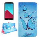 For LG G4 Butterfly Diamond Leather Case with Holder, Card Slots & Wallet