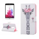 For LG G3 mini Giraffe Diamond Leather Case with Holder, Card Slots & Wallet