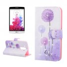 For LG G3 mini Dandelion Diamond Leather Case with Holder, Card Slots & Wallet