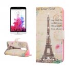 For LG G3 mini Eiffel Diamond Leather Case with Holder, Card Slots & Wallet