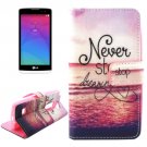 For LG Leon DREAMING Pattern Leather Case with Holder, Card Slots & Wallet