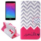 For LG Magna Smile Pattern Leather Case with Holder, Card Slots & Wallet