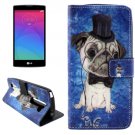 For LG Magna Buldog Pattern Leather Case with Holder, Card Slots & Wallet