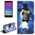 For LG Spirit Dog Pattern Leather Case with Holder, Card Slots & Wallet