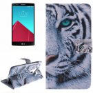 For LG G4 Tiger 2 Side Pattern Leather Case with Holder, Card Slots & Wallet