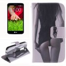 For LG G2 mini Sexy 2 Side Pattern Leather Case with Holder, Card Slots & Wallet