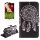 For LG G2 WindBell 2 Side Pattern Leather Case with Holder, Card Slots & Wallet