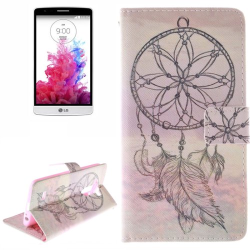 For LG G3 mini Cap 2 Side Pattern Leather Case with Holder, Card Slots & Wallet