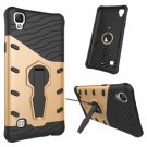 For LG X Style Gold Rotating Tough Armor TPU + PC Combination Case & Holder