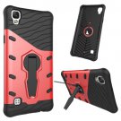 For LG X Style Red Rotating Tough Armor TPU + PC Combination Case & Holder