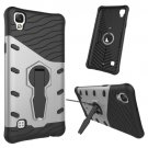 For LG X Style Silver Rotating Tough Armor TPU + PC Combination Case & Holder