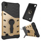 For LG X Power Gold Rotating Tough Armor TPU + PC Combination Case & Holder