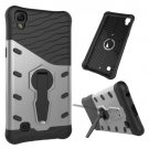 For LG X Power Silver Rotating Tough Armor TPU + PC Combination Case & Holder