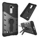 For LG K10 Grey Rotating Tough Armor TPU + PC Combination Case & Holder