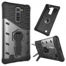 For LG K7 Grey Rotating Tough Armor TPU + PC Combination Case & Holder
