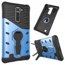 For LG K7 Blue Rotating Tough Armor TPU + PC Combination Case & Holder