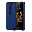 For LG K8 Dark Blue Corselet TPU + PC Combination Protective Case