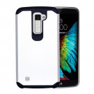 For LG K10 White Corselet TPU + PC Combination Protective Back Case