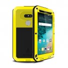 For LG G5 Yellow LOVE MEI Powerful Shockproof Anti-slip Metal Protective Case
