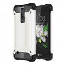 For LG K7 White Tough Armor TPU + PC Combination Case