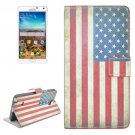 For Galaxy Note 4 US Flag Pattern Flip Leather Case with Holder & Card Slots