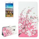 For Galaxy Note 4 Blossom Pattern Flip Leather Case with Holder & Card Slots