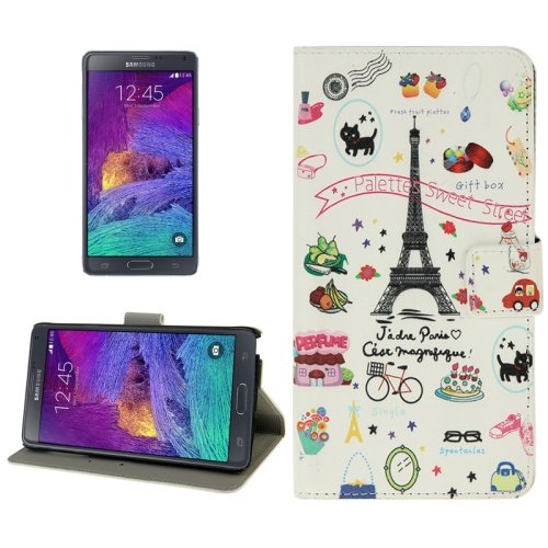 For Galaxy Note 4 Sweet Pattern Leather Case with Holder, Card Slots & Wallet
