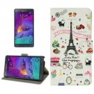 For Galaxy Note 4 Sweet Pattern Leather Case with Holder, Card Slots & Wallet