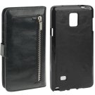 For Galaxy Note 4 Black Separable Crazy Horse Wallet Style Flip Leather Case
