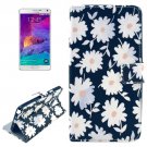 For Galaxy Note 4 Cross Flowers Leather Case with Holder, Card Slots & Wallet
