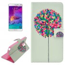For Galaxy Note 4 Cross Balloons Leather Case with Holder, Card Slots & Wallet