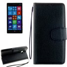 For Lumia 930 Black Litchi Flip Leather Case with Holder, Card Slots & Wallet