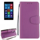 For Lumia 930 Purple Litchi Flip Leather Case with Holder, Card Slots & Wallet