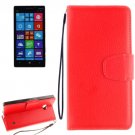 For Lumia 930 Red Litchi Flip Leather Case with Holder, Card Slots & Wallet
