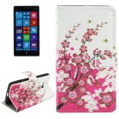 For Lumia 930 Blossom Pattern Leather Case with Holder, Card Slots & Wallet