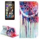 For Lumia 535 Dreamcatcher Pattern Leather Case with Holder, Card Slots & Wallet