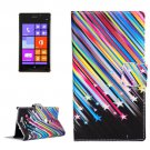 For Lumia 925 Stars Pattern Leather Case with Holder, Card Slots & Wallet