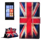 For Lumia 720 UK Flag Pattern Leather Case with Holder, Card Slots & Wallet