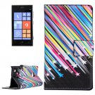For Lumia 720 Stars Pattern Leather Case with Holder, Card Slots & Wallet